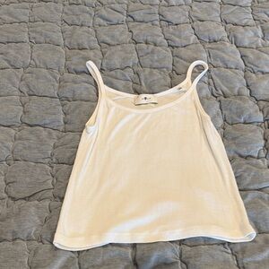 7 For All Mankind White Cropped Tank